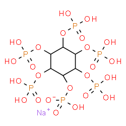 ChemSpider 2D Image | Sodium 2,3,4,5,6-pentakis(phosphonooxy)cyclohexyl hydrogen phosphate | C6H17NaO24P6