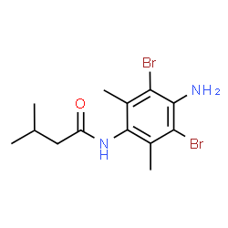 ChemSpider 2D Image | N-(4-Amino-3,5-dibromo-2,6-dimethylphenyl)-3-methylbutanamide | C13H18Br2N2O