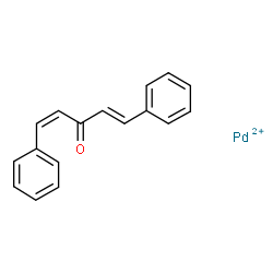 ChemSpider 2D Image | 1,4-Pentadien-3-one, 1,5-diphenyl-, (1Z,4E)-, palladium(2+) salt (1:1) | C17H14OPd