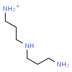 ChemSpider 2D Image | 3-[(3-Aminopropyl)amino]-1-propanaminium | C6H18N3