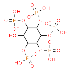 ChemSpider 2D Image | 6-Hydroxy-1,2,3,4,5-cyclohexanepentayl pentakis[hydrogen (phosphate)] | C6H12O21P5