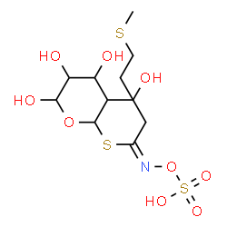 ChemSpider 2D Image | 4,5,6-Trihydroxy-3-(hydroxymethyl)tetrahydro-2H-pyran-2-yl (1E)-4-(methylsulfanyl)-N-(sulfooxy)butanimidothioate | C11H21NO9S3