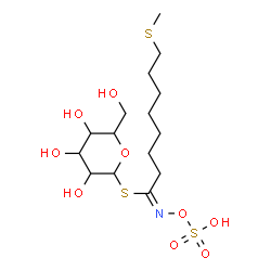 ChemSpider 2D Image | 1-S-[(1E)-8-(Methylsulfanyl)-N-(sulfooxy)octanimidoyl]-1-thiohexopyranose | C15H29NO9S3