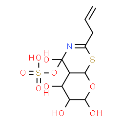 ChemSpider 2D Image | 4,5,6-Trihydroxy-3-(hydroxymethyl)tetrahydro-2H-pyran-2-yl (1Z)-N-(sulfooxy)-3-butenimidothioate | C10H17NO9S2