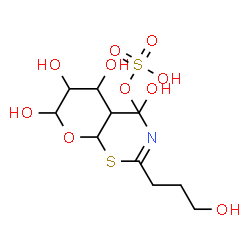 ChemSpider 2D Image | 4,5,6-Trihydroxy-3-(hydroxymethyl)tetrahydro-2H-pyran-2-yl (1Z)-4-hydroxy-N-(sulfooxy)butanimidothioate | C10H19NO10S2