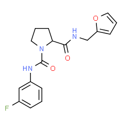 ChemSpider 2D Image | N~1~-(3-Fluorophenyl)-N~2~-(2-furylmethyl)-1,2-pyrrolidinedicarboxamide | C17H18FN3O3