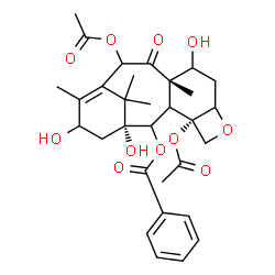 ChemSpider 2D Image | (1beta,3xi)-4,10-Diacetoxy-1,7,13-trihydroxy-9-oxo-5,20-epoxytax-11-en-2-yl benzoate | C31H38O11