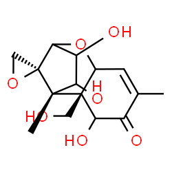 ChemSpider 2D Image | (11xi)-3,4,7,15-Tetrahydroxy-12,13-epoxytrichothec-9-en-8-one | C15H20O7