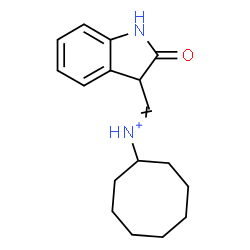 ChemSpider 2D Image | N-Cyclooctyl(2-oxo-2,3-dihydro-1H-indol-3-yl)methaniminium | C17H23N2O