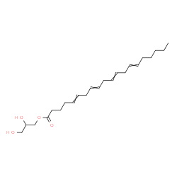ChemSpider 2D Image | 2,3-Dihydroxypropyl 5,8,11,14-icosatetraenoate | C23H38O4