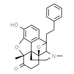 ChemSpider 2D Image | (5alpha)-3-Hydroxy-5,17-dimethyl-14-(3-phenylpropoxy)-4,5-epoxymorphinan-6-one | C27H31NO4