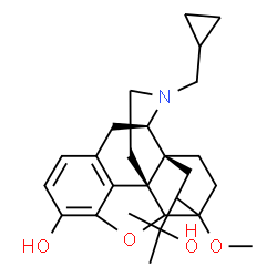 ChemSpider 2D Image | (14beta)-17-(Cyclopropylmethyl)-18-(2-hydroxy-2-propanyl)-6-methoxy-18,19-dihydro-4,5-epoxy-6,14-ethenomorphinan-3-ol | C26H35NO4