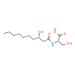 ChemSpider 2D Image | N-[(3S)-3-Hydroxydecanoyl]-L-serine | C13H25NO5