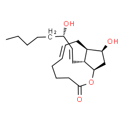 ChemSpider 2D Image | (5E,9alpha,11alpha,13E,15S)-9,15-Dihydroxy-1,11-epoxyprosta-5,13-dien-1-one | C20H32O4