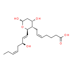 ChemSpider 2D Image | (5Z,9beta,13E,15S,17Z)-9,11,15-Trihydroxythromboxa-5,13,17-trien-1-oic acid | C20H32O6