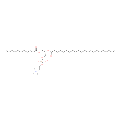 ChemSpider 2D Image | (2R)-2-(Docosanoyloxy)-3-(undecanoyloxy)propyl 2-(trimethylammonio)ethyl phosphate | C41H82NO8P