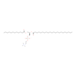 ChemSpider 2D Image | (2R)-2-(Docosanoyloxy)-3-(dodecanoyloxy)propyl 2-(trimethylammonio)ethyl phosphate | C42H84NO8P