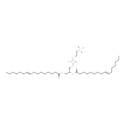 ChemSpider 2D Image | 1,2-di-(9E-hexadecenoyl)-sn-glycero-3-phosphocholine | C40H76NO8P