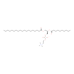 ChemSpider 2D Image | (2R)-2-(Decanoyloxy)-3-(nonadecanoyloxy)propyl 2-(trimethylammonio)ethyl phosphate | C37H74NO8P