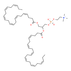 ChemSpider 2D Image | 1,2-DOCOSAHEXANOYL-SN-GLYCERO-3-PHOSPHOCHOLINE | C52H80NO8P