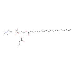 ChemSpider 2D Image | (2R)-3-(Butyryloxy)-2-(stearoyloxy)propyl 2-(trimethylammonio)ethyl phosphate | C30H60NO8P