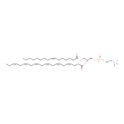 ChemSpider 2D Image | 1-(7Z-hexadecenoyl)-2-(4Z,7Z,10Z,13Z,16Z,19Z-docosahexaenoyl)-sn-glycero-3-phosphocholine | C46H78NO8P