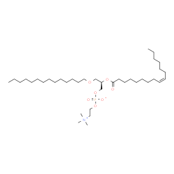 ChemSpider 2D Image | 1-tetradecyl-2-[(9Z)-hexadecenoyl]-sn-glycero-3-phosphocholine | C38H76NO7P