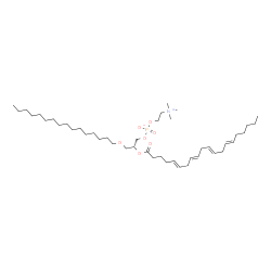 ChemSpider 2D Image | (2R)-3-(Hexadecyloxy)-2-[(5E,8E,11E,14E)-5,8,11,14-icosatetraenoyloxy]propyl 2-(trimethylammonio)ethyl phosphate | C44H82NO7P