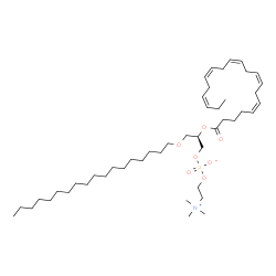 ChemSpider 2D Image | (2R)-2-[(5Z,8Z,11Z,14Z,17Z)-5,8,11,14,17-Icosapentaenoyloxy]-3-(octadecyloxy)propyl 2-(trimethylammonio)ethyl phosphate | C46H84NO7P