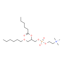 ChemSpider 2D Image | 2-(Hexanoyloxy)-3-(hexyloxy)propyl 2-(trimethylammonio)ethyl phosphate | C20H42NO7P
