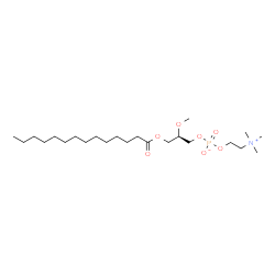 ChemSpider 2D Image | (2R)-2-Methoxy-3-(tetradecanoyloxy)propyl 2-(trimethylammonio)ethyl phosphate | C23H48NO7P