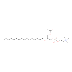 ChemSpider 2D Image | 3-Acetoxy-2-(hexadecyloxy)propyl 2-(trimethylammonio)ethyl phosphate | C26H54NO7P