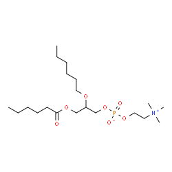 ChemSpider 2D Image | 3-(Hexanoyloxy)-2-(hexyloxy)propyl 2-(trimethylammonio)ethyl phosphate | C20H42NO7P