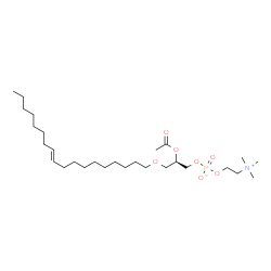 ChemSpider 2D Image | (2R)-2-Acetoxy-3-[(10E)-10-octadecen-1-yloxy]propyl 2-(trimethylammonio)ethyl phosphate | C28H56NO7P