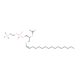 ChemSpider 2D Image | (2R)-2-Acetoxy-3-[(1Z)-1-hexadecen-1-yloxy]propyl 2-(trimethylammonio)ethyl phosphate | C26H52NO7P