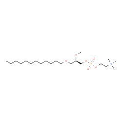 ChemSpider 2D Image | (2R)-3-(Dodecyloxy)-2-methoxypropyl 2-(trimethylammonio)ethyl phosphate | C21H46NO6P