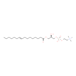 ChemSpider 2D Image | 1-[(9E)-hexadecenoyl]-sn-glycero-3-phosphocholine | C24H48NO7P