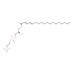 ChemSpider 2D Image | (2R)-2-Hydroxy-3-[(2E,4E)-2,4-octadecadienoyloxy]propyl 2-(trimethylammonio)ethyl phosphate | C26H50NO7P