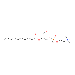 ChemSpider 2D Image | 2-(Decanoyloxy)-3-hydroxypropyl 2-(trimethylammonio)ethyl phosphate | C18H38NO7P