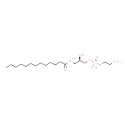 ChemSpider 2D Image | (2R)-3-{[(2-Aminoethoxy)(hydroxy)phosphoryl]oxy}-2-hydroxypropyl tridecanoate | C18H38NO7P