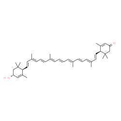 ChemSpider 2D Image | (3'R,6R,6'R)-3'-Hydroxy-4,4'-didehydro-6,6'-dihydro-beta,beta-caroten-3-one | C40H54O2