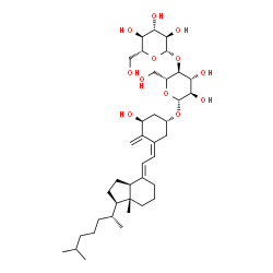 ChemSpider 2D Image | (1S,3R,5Z,7E)-1-Hydroxy-9,10-secocholesta-5,7,10-trien-3-yl 4-O-beta-D-glucopyranosyl-beta-D-glucopyranoside | C39H64O12