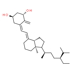 ChemSpider 2D Image | (1S,3R,5Z,7E,17xi,24S)-9,10-Secostigmasta-5,7,10-triene-1,3-diol | C29H48O2