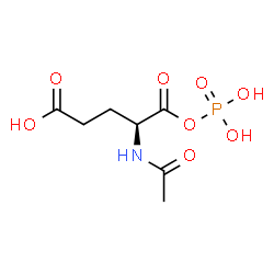 ChemSpider 2D Image | (4S)-4-Acetamido-5-oxo-5-(phosphonooxy)pentanoic acid | C7H12NO8P