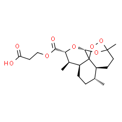 ChemSpider 2D Image | 3-({[(4S,5R,8S,9R,10R,12R)-1,5,9-Trimethyl-11,14,15,16-tetraoxatetracyclo[10.3.1.0~4,13~.0~8,13~]hexadec-10-yl]carbonyl}oxy)propanoic acid | C19H28O8