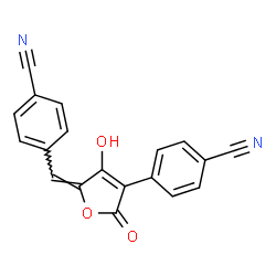 ChemSpider 2D Image | 4-[(5E)-5-(4-Cyanobenzylidene)-4-hydroxy-2-oxo-2,5-dihydro-3-furanyl]benzonitrile | C19H10N2O3