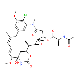 ChemSpider 2D Image | (4beta,6beta,10xi,11E,13Z)-Maytansine | C34H46ClN3O10