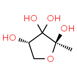 ChemSpider 2D Image | (2S,4S)-2-Methyldihydro-2,3,3,4(2H)-furantetrol | C5H10O5