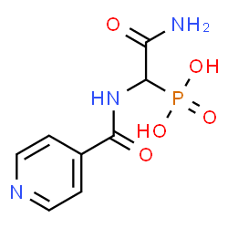 ChemSpider 2D Image | [2-Amino-1-(isonicotinoylamino)-2-oxoethyl]phosphonic acid | C8H10N3O5P