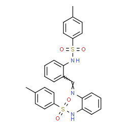 ChemSpider 2D Image | 4-Methyl-N-{2-[(E)-(2-{[(4-methylphenyl)sulfonyl]amino}benzylidene)amino]phenyl}benzenesulfonamide | C27H25N3O4S2